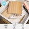Martha Stewart Brody Clear Plastic Storage Organizer Bins W/Light Natural Paulownia Wood Lids, Small/Med/Lrg Bins BE-PB3317-WD-3-CL-NT-MS - alternate 8